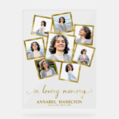 Fotocollage in liefdevol geheugenbord acryl bord (Voorkant)