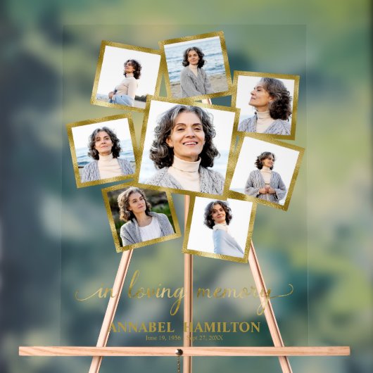 Fotocollage in liefdevol geheugenbord acryl bord (Neutraal)