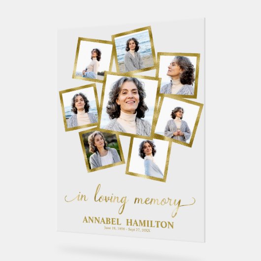 Fotocollage in liefdevol geheugenbord acryl bord (Hoek)