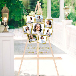 Fotocollage in liefdevol geheugenbord acryl bord