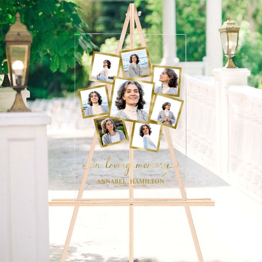 Fotocollage in liefdevol geheugenbord acryl bord