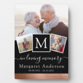 Fotocollage in liefdevolle herinnering rouwkaart r fotoplaat (voorkant)