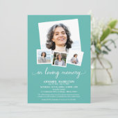 Fotocollage in liefdevolle herinnering Viering van Kaart (Staand voorkant)