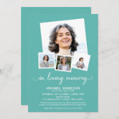 Fotocollage in liefdevolle herinnering Viering van Kaart (Voorkant / Achterkant)