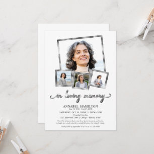 Fotocollage in liefdevolle herinnering Viering van Kaart