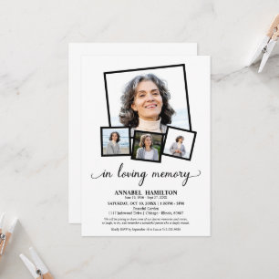 Fotocollage in liefdevolle herinnering Viering van Kaart