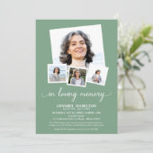 Fotocollage in liefdevolle herinnering Viering van Kaart (Staand voorkant)