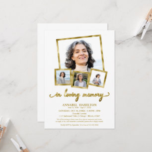 Fotocollage in liefdevolle herinnering Viering van Kaart