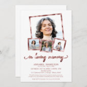 Fotocollage in liefdevolle herinnering Viering van Kaart (Voorkant / Achterkant)