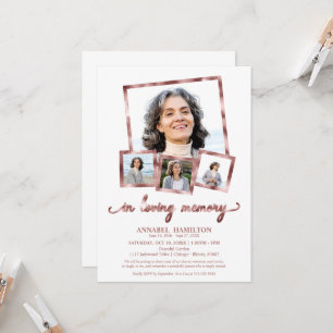 Fotocollage in liefdevolle herinnering Viering van Kaart