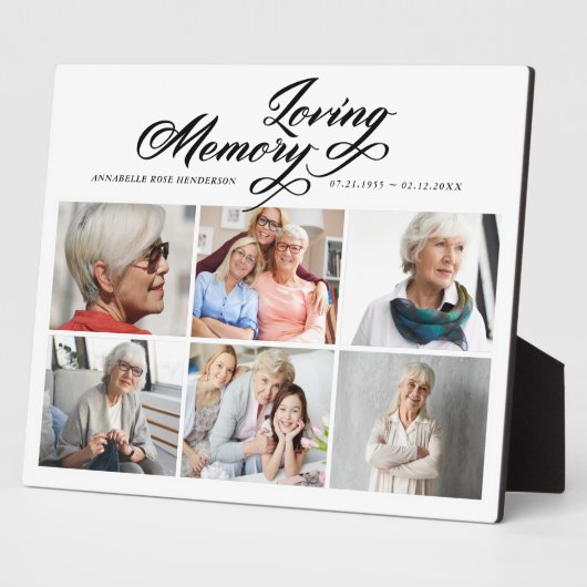 Fotocollage in memoriam gedenkplek fotoplaat (Zijkant)