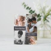 Fotocollage Introductie Baby Geboorte Briefkaart (Staand voorkant)