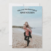 Fotocollage Jaar van de Avonturen Reizen Feestdagenkaart (Voorkant)