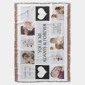 Fotocollage Jij en ik altijd en voor altijd Deken (Voorkant Verticaal)