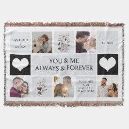 Fotocollage Jij en ik altijd en voor altijd Deken