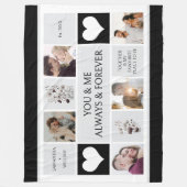 Fotocollage Jij en ik altijd en voor altijd Fleece Deken (Voorkant)