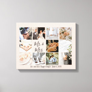 Fotocollage Jonggehuwden Maak Uw Eigen Moderne Canvas Afdruk
