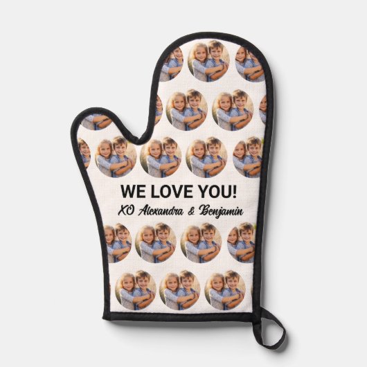 Fotocollage Jouw tekst, Grill, Chef, Baker Custom Ovenwant (Voorkant)