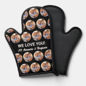 Fotocollage Jouw tekst, Grill, Chef, Baker Custom Ovenwant (Voorkant / Achterkant)