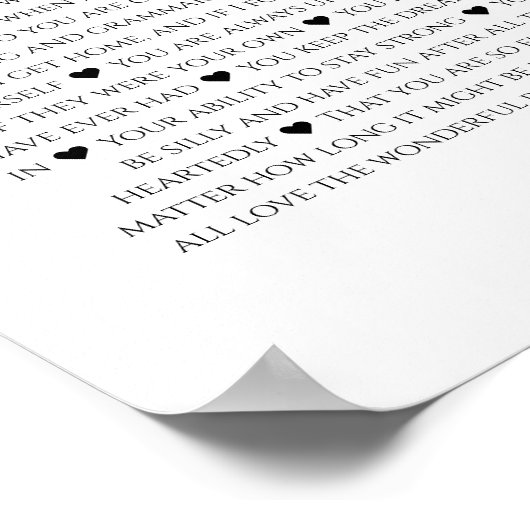 fotocollage jubileum 40 Redenen we Liefde Poster (Hoek)