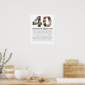 fotocollage jubileum 40 Redenen we Liefde Poster (Keuken)