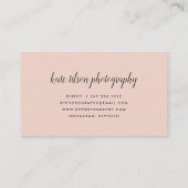 Fotocollage & kalligrafie fotograaf QR-code Visitekaartje (Achterkant)