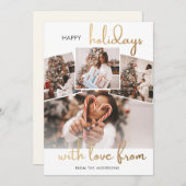 Fotocollage Kerst Familie Vakantiewenskaart Kaart (Voorkant / Achterkant)