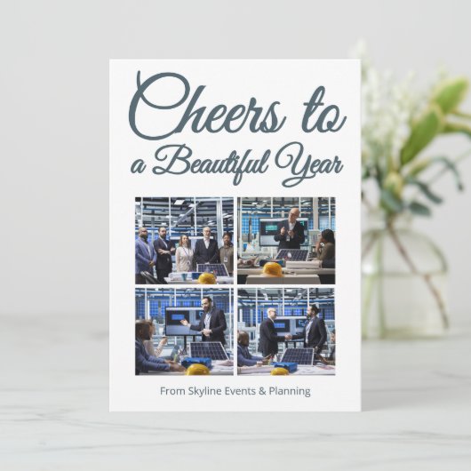 Fotocollage Kerstkaart voor Makelaars (Staand voorkant)