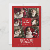 Fotocollage Kerstmis Geboorteaankondiging Feestdagenkaart (Voorkant)