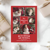 Fotocollage Kerstmis Geboorteaankondiging Feestdagenkaart