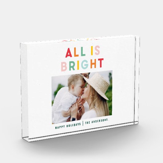 Fotocollage kerstregenboogkleurige heldere foto (Links)