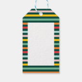 Fotocollage kerstregenboogkleurige heldere foto cadeaulabel (Achterkant)