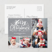 Fotocollage Kerstwensen Vakantie Briefkaart (Voorkant / Achterkant)