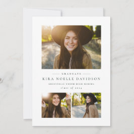 Fotocollage klassiek afstuderen aankondiging