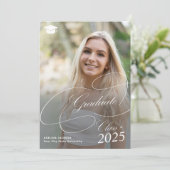 Fotocollage klassiek afstuderen script afstuderen aankondiging (Staand voorkant)