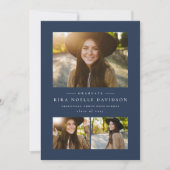 Fotocollage klassieke afstuderen aankondiging (Voorkant)