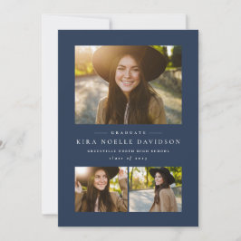 Fotocollage klassieke afstuderen aankondiging