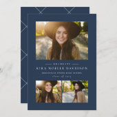 Fotocollage klassieke afstuderen aankondiging (Voorkant / Achterkant)