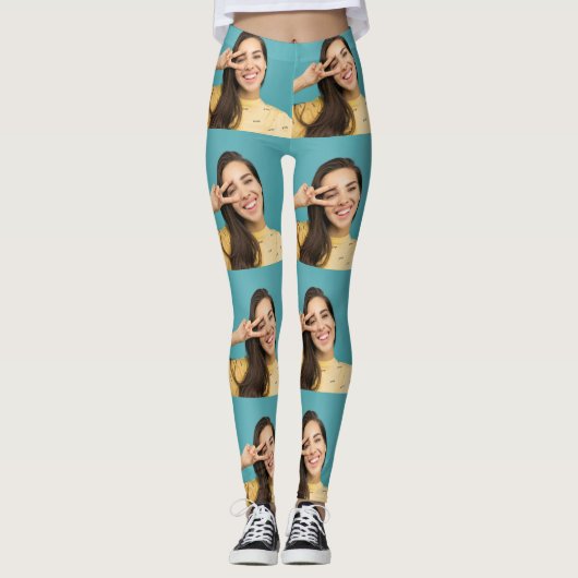Fotocollage Leggings gepersonaliseerde gezichtspri (Voorkant)