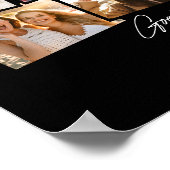 Fotocollage leuk persoonlijk zwart wit herinnering poster (Hoek)