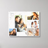 Fotocollage - Levendig leven met jou - Grijze marm Canvas Afdruk (Voorkant)