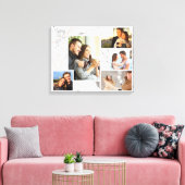 Fotocollage - Levendig leven met jou - Grijze marm Canvas Afdruk (Insitu (Woonkamer))