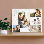 Fotocollage - Levendig leven met jou - Grijze marm Canvas Afdruk<br><div class="desc">Stijlvol verpakt canvas dat u met 5 van uw favoriete foto's kunt personaliseren. De sjabloon is opstelling klaar voor u om uw foto's toe te voegen, die van links naar rechts werken. Uw foto's worden geplaatst tegen een moderne waterverf marmer in grijs en wit, met een elegant geometrisch ontwerp in...</div>