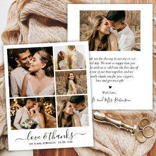 Fotocollage Liefde en Dank Huwelijksdankjewel