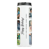 Fotocollage liefde je moeder tekst gepersonaliseer thermosbeker (Achterkant)