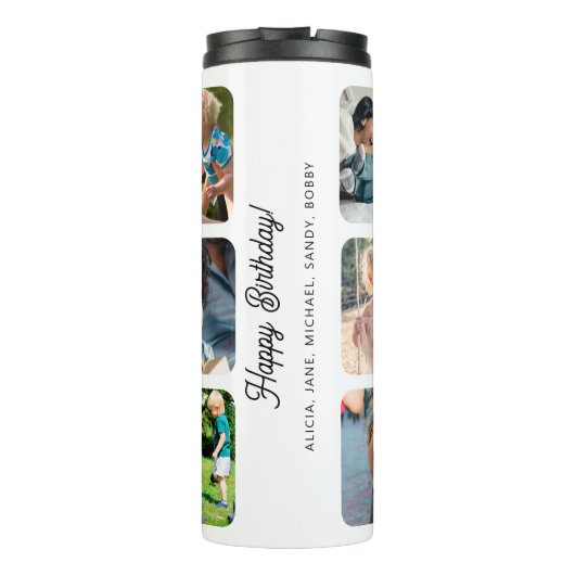 Fotocollage liefde je tekst gepersonaliseerd toevo thermosbeker (Achterkant)