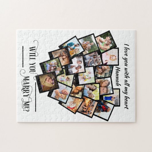 Fotocollage liefde voor mij legpuzzel (Horizontaal)