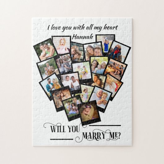 Fotocollage liefde voor mij legpuzzel (Verticaal)
