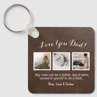 ★ Fotocollage Love You Dad-sleutelhanger Sleutelhanger