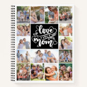 Fotocollage Love You Mom 15 Afbeeldingen Notitieboek (Voorkant)